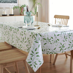 Waterproof Leaf PVC Tablecloth for Living Room Coffee Table Dust proof Decorativ