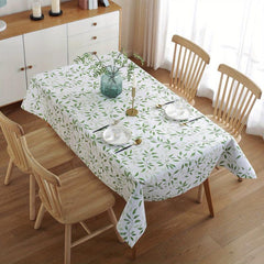 Waterproof Leaf PVC Tablecloth for Living Room Coffee Table Dust proof Decorativ