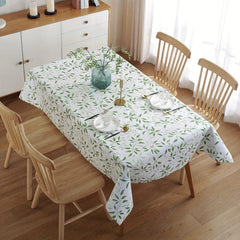 Waterproof Leaf PVC Tablecloth for Living Room Coffee Table Dust proof Decorativ