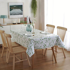 Waterproof Leaf PVC Tablecloth for Living Room Coffee Table Dust proof Decorativ