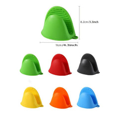 2pcs Silicone Cooking Pinch Grips Anti-scalding Heat-resistant Gloves