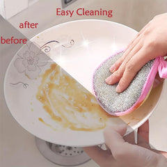 Double Sided Dishwashing Sponge Set Household Cleaning Tools