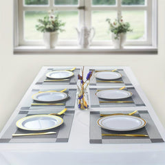 6pcs Rectangle PVC Placemats Heat Insulation Dining Table Mats