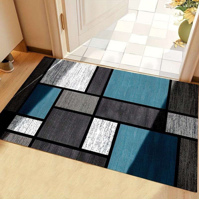 Geometric Pattern Kitchen Rugs Absorbent Non Slip