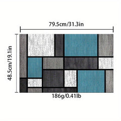 Geometric Pattern Kitchen Rugs Absorbent Non Slip