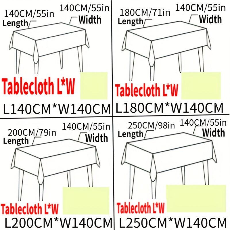 Floral Pattern PVC Table Cloth Waterproof Rectangle Table Cover
