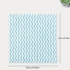 3pcs Microfiber Striped Dish Cloths Coral Velvet Double sided Towels