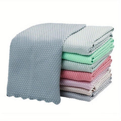 Fish Scale Rag Scouring Pad Dish Towel for Sink Kitchen Stove