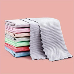 Fish Scale Rag Scouring Pad Dish Towel for Sink Kitchen Stove