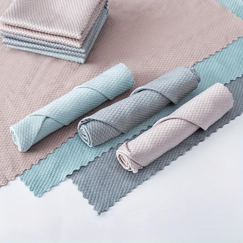 Fish Scale Rag Scouring Pad Dish Towel for Sink Kitchen Stove