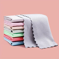 Fish Scale Rag Scouring Pad Dish Towel for Sink Kitchen Stove