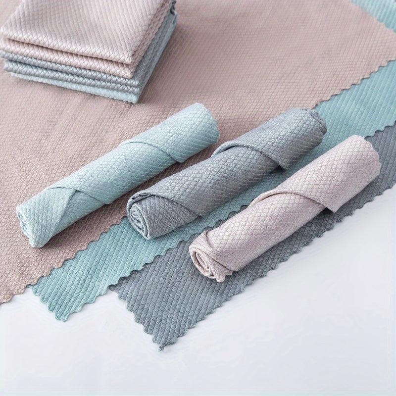 Fish Scale Rag Scouring Pad Dish Towel for Sink Kitchen Stove