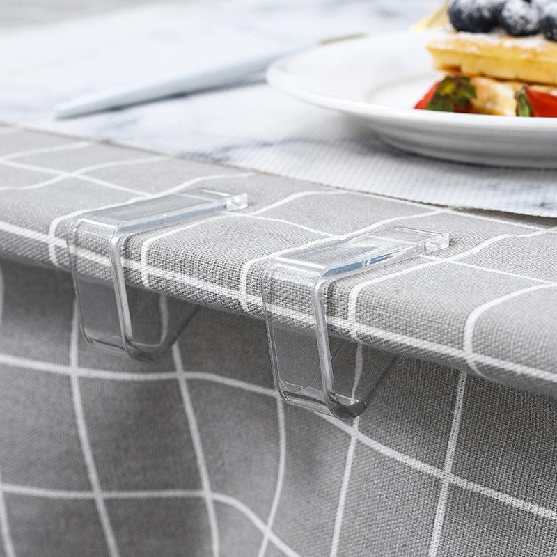 1pc Transparent Tablecloth Clips Elastic Non-slip Windproof Fixing Tool