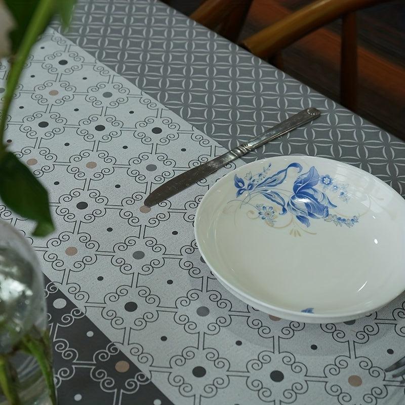 Nordic Coffee Table Cover Waterproof PVC Tablecloth