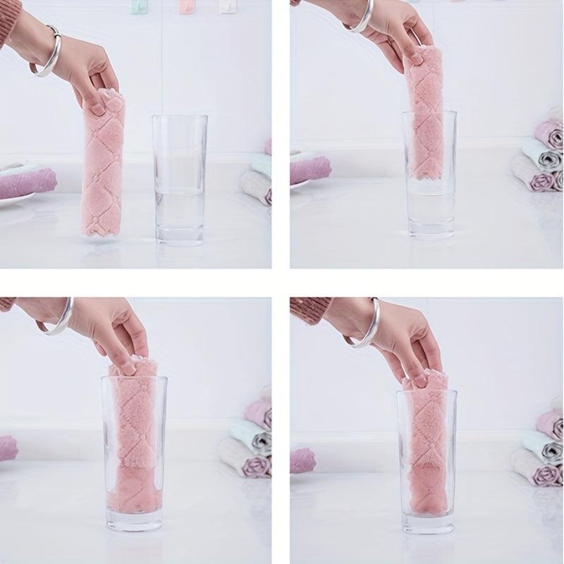 12pcs Microfiber Dish Cloths Soft Absorbent Towels Stain Removal