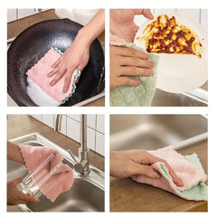 12pcs Microfiber Dish Cloths Soft Absorbent Towels Stain Removal