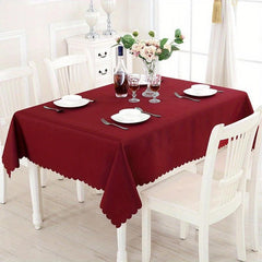 Polyester Tablecloth European Square Restaurant Table Cover Solid Table Cloth