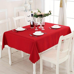 Polyester Tablecloth European Square Restaurant Table Cover Solid Table Cloth