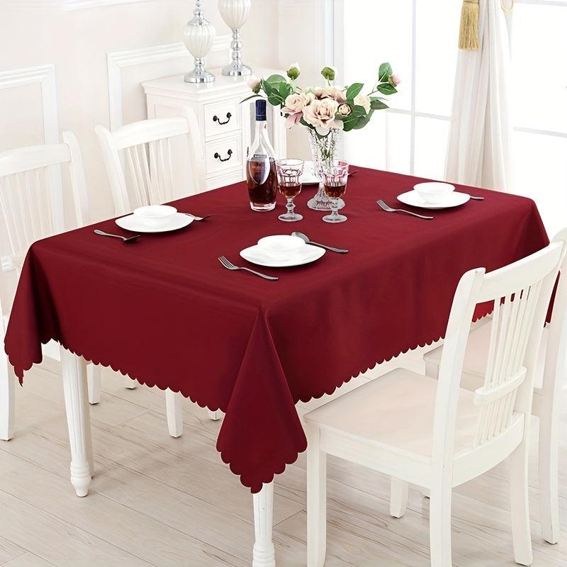 Polyester Tablecloth European Square Restaurant Table Cover Solid Table Cloth