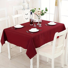 Polyester Tablecloth European Square Restaurant Table Cover Solid Table Cloth