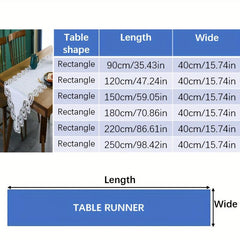 Polyester Embroidery Lace Table Runner for Wedding Holiday Decor