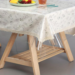 1pc Thicken PVC Clear Tablecloth Waterproof Resistant Table Protection
