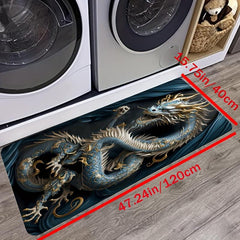 Dragon Printed Kitchen Rug Anti-fouling Washable Carpet