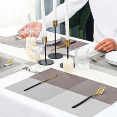 4pcs Heat Resistant Rectangular Placemats for Kitchen Dining Table