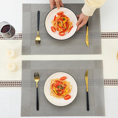 4pcs Heat Resistant Rectangular Placemats for Kitchen Dining Table