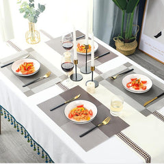 4pcs Heat Resistant Rectangular Placemats for Kitchen Dining Table