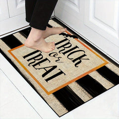 2pcs Pumpkin Bat Kitchen Mat Happy Halloween Mat Upholstered Anti Fatigue Kitche