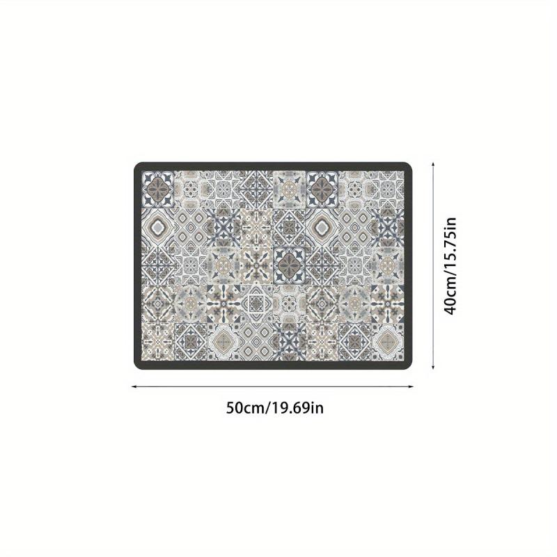Colorful Geometric Pattern Dish Drying Mat