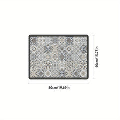 Colorful Geometric Pattern Dish Drying Mat