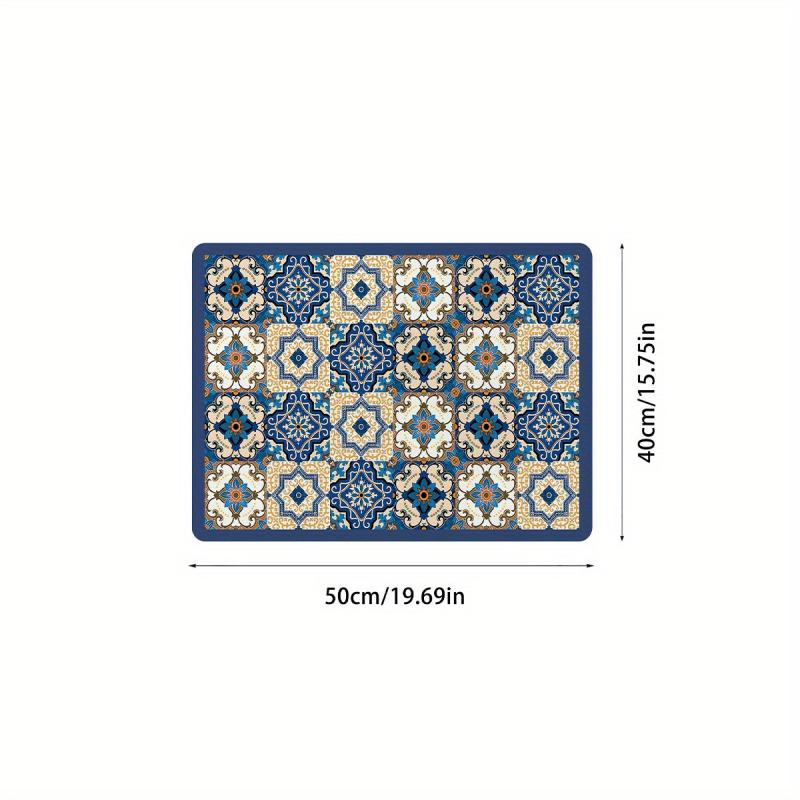 Colorful Geometric Pattern Dish Drying Mat
