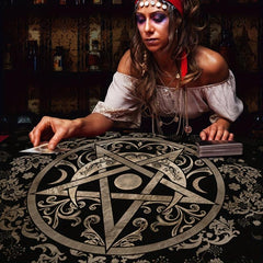 Astrology Altar Cloth Zodiac Tarot Table Cover Starry Tarb Twelve Constellations