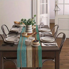 Linen Table Runner Retro Brown for Weddings Events Home Decoration