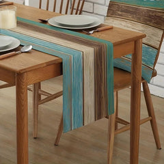Linen Table Runner Retro Brown for Weddings Events Home Decoration