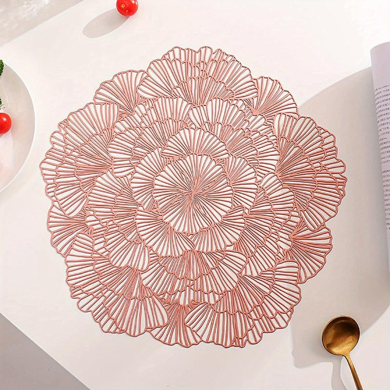Round Flower Placemat for Dining Table Setting