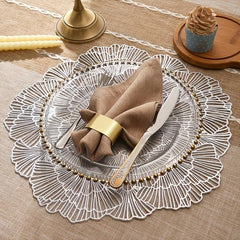 Round Flower Placemat for Dining Table Setting