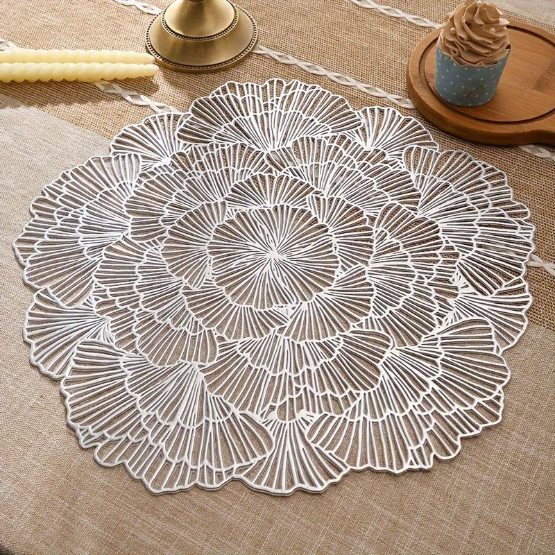 Round Flower Placemat for Dining Table Setting