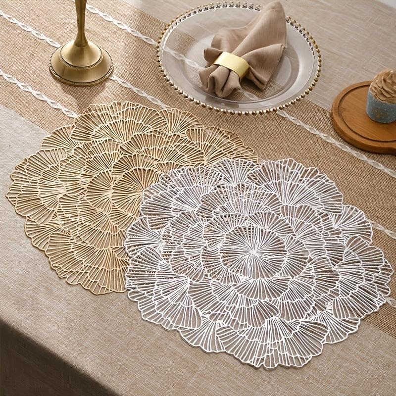 Round Flower Placemat for Dining Table Setting