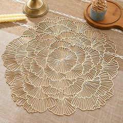 Round Flower Placemat for Dining Table Setting