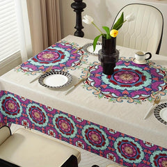 Waterproof Tree Pattern Table Cloth Square Rectangle Style
