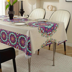 Waterproof Tree Pattern Table Cloth Square Rectangle Style