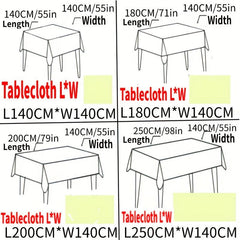 Waterproof Tree Pattern Table Cloth Square Rectangle Style
