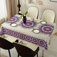 Waterproof Tree Pattern Table Cloth Square Rectangle Style