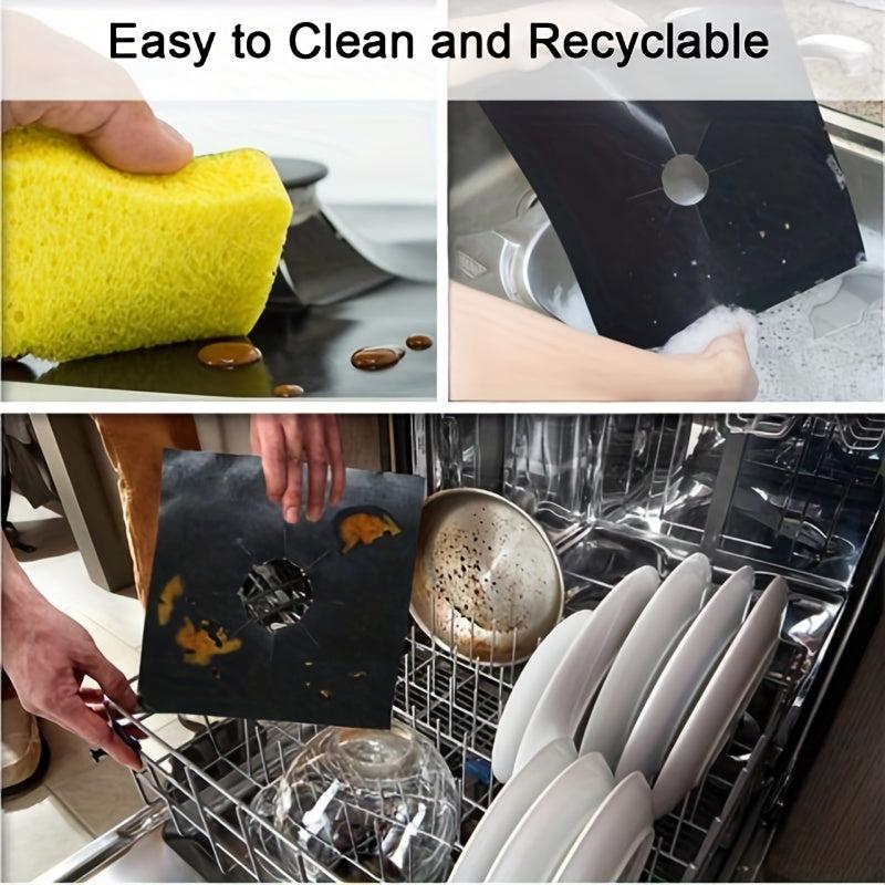 4pcs Stove Protector Upgraded Thickness 0 12mm Reusable Gas Stove Cover