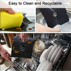 4pcs Stove Protector Upgraded Thickness 0 12mm Reusable Gas Stove Cover