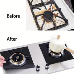 4pcs Stove Protector Upgraded Thickness 0 12mm Reusable Gas Stove Cover