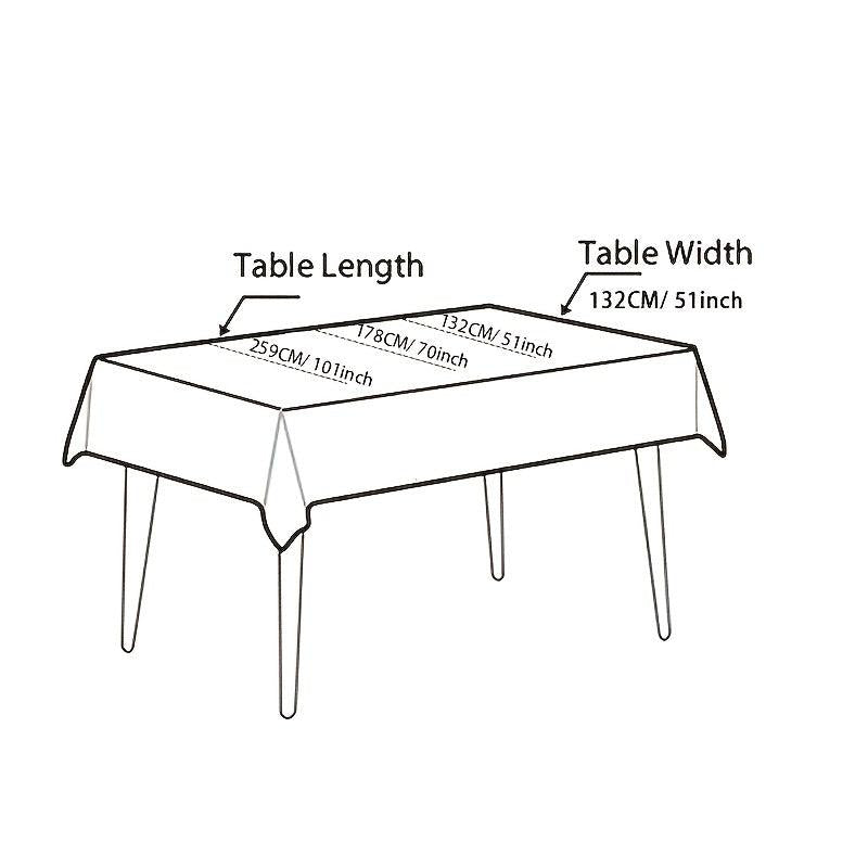 Waterproof Painting Tea Table Cloth Rectangular Household Decor